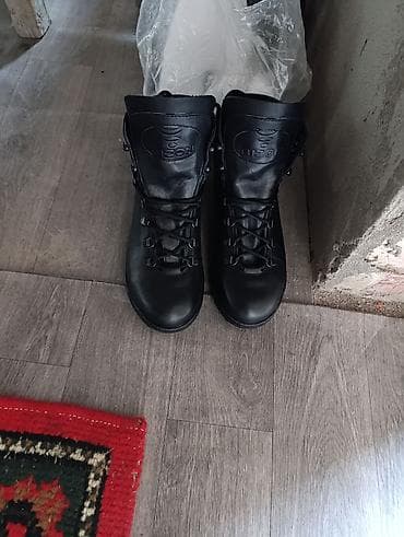 foot patch: Берцы BIZON, черные, классическая шнуровка. - Материал верха: гладкая — 1