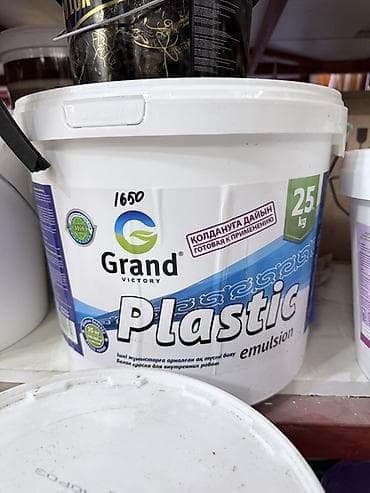 флаг: Водоэмульсионная краска, Grand Victory, Для внутренней работы, цвет - Белый, 25 кг, Экологически чистая — 1