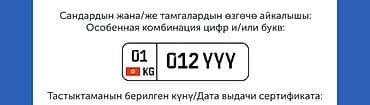 кыргыз номер авто: Особенный автомобильный номер Кыргызстана: 01 KG 012 YYY - Формат — 1