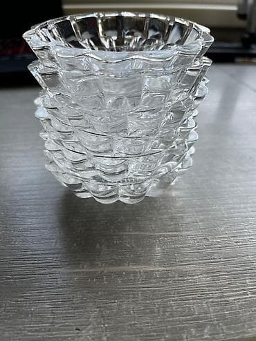 стекляный: Стекляные( хрустальные?) розетки для варенья, 6 штук-350 сом — 4