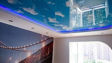 плафон 124: Натяжной потолок Глянцевое Монтаж — 4