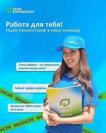 ринго трейд кыргызстан: Вакансия: промоутер в команду Банка «Компаньон» Требования: От 18 — 1