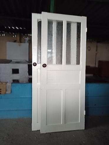 berber mirror second hand: Межкомнатная дверь, Б/у, Со стеклом, Деревянная, С зеркалом, цвет - Белый — 3