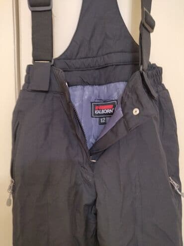 зимние спортивные штаны: Детский низ горнолыжный (на мальчика и на девочку) черный цвет — 3