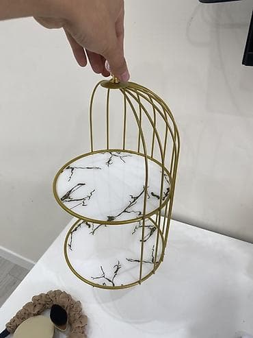 магнить: Двухъярусная декоративная подставка-органайзер в виде клетки — 2