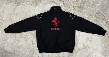 tech flice: Легкая ветровка Ferrari на весну и лето - Цвет: черный с красными и — 2