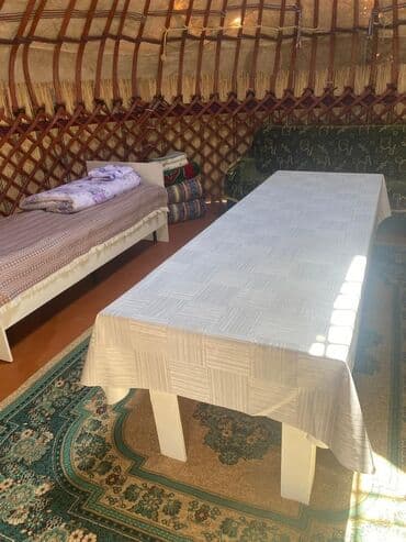 полатка чатыр: Боз үйлөрдү ижаралоо, Каркасы Металл, 100 баштан көп — 6