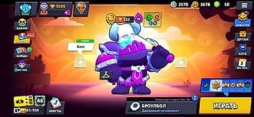 спорт лайн: ВОЗМОЖНЫЙ ТОРГ ДО 70 СОМОВ! Игровой аккаунт Brawl Stars - Трофеи — 3