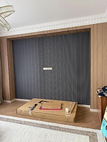 детский спальний: ТВ-зона, плинтус, ламинат, электричество, подсветка жана башка уй — 1