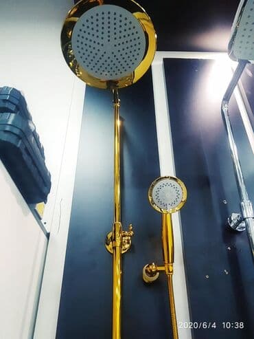 купить смеситель душевой кабины: Душевная стойка цвет золото №8702 наш адрес АЮ GRANDул Чокана — 3