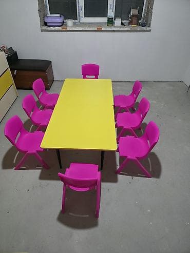 Офис эмереги: Балдар үчүн отургуч, Жаңы, Жыгач, түсү - Сары, Акысыз жеткирүү — 4