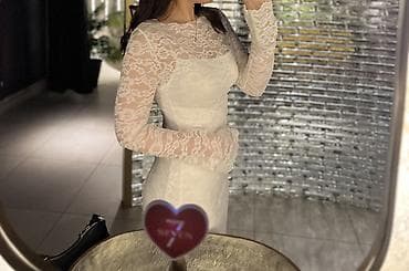 Личные вещи: Ажурное белое платье миди/макси ( отдельно с внутренним подкладом — 1