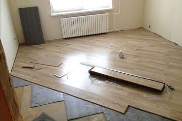 заливка пола: Услуги по укладке напольных покрытий: ламинат, паркетная доска — 1