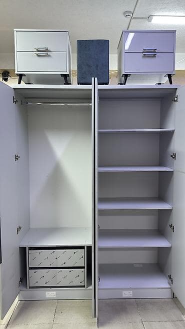 Эмерек гарнитурлары: Уктоочу бөлмө гарнитуру, Жаңы, Эки кишилик керебет, Шкаф, Комод, МДФ, Акысыз жеткирүү — 3