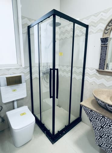 бу душ кабинка: Душевая кабина Квадратная, Размер: 80 x 80 см, Высота поддона: 195 см,Покрытие: Прозрачный — 1