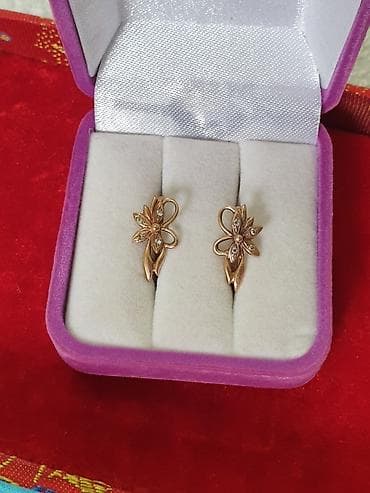 серебрянные ложки: Набор украшений, Проба 585, Б/у — 7