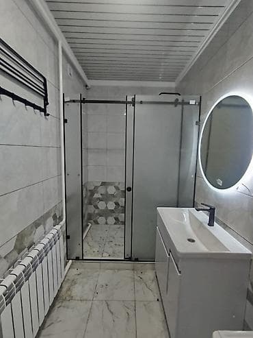 Үй жана бакча: Душевые перегородка *22500* сом закалённого стекла стали нержавеющей — 2