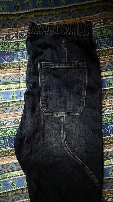 джинсы бананы мужские бишкек: Джинсовые брюки свободного кроя - Материал: плотный деним — 4