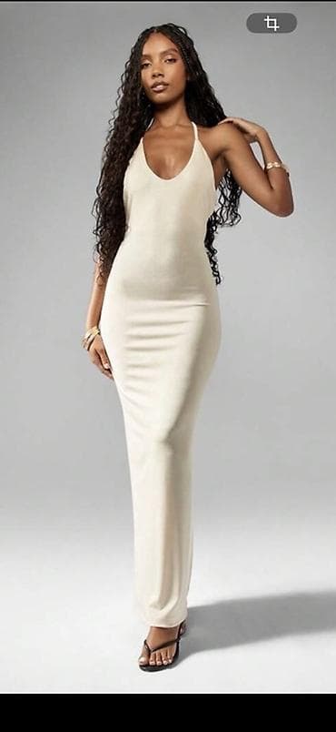 Личные вещи: Платье новое размер м 1000 с Платье макси молочного оттенка с — 1