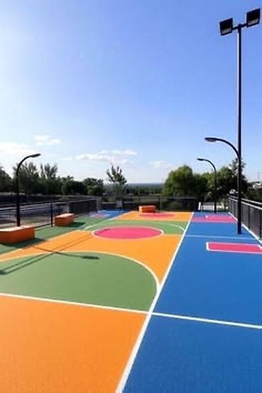 Резиновое покрытие для детских и спортивных площадок - Бесшовное