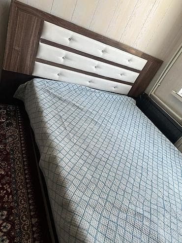 Спальные гарнитуры: Спальный гарнитур, Б/у, Двуспальная кровать, Кыргызстан, Дерево, Самовывоз, цвет - Коричневый — 6
