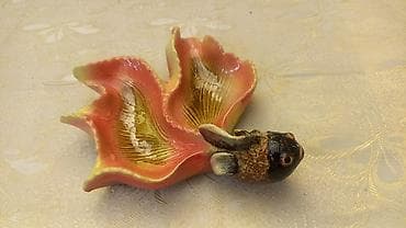 напольная ваза: Керамическая декоративная пепельница или конфетница «Золотая рыбка» — 3