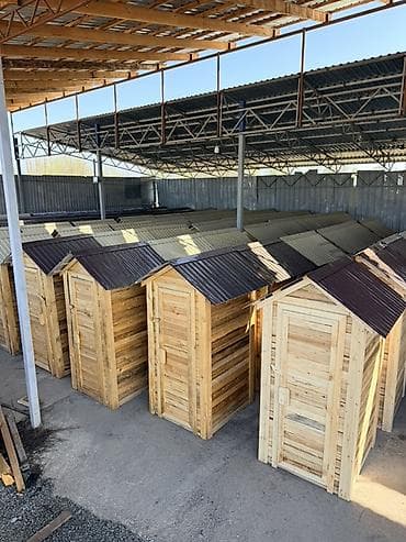 бочки систерны: Туалетная кабинка, будка, Материал: Дерево — 1