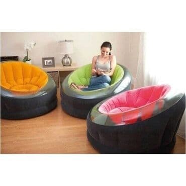 матрас кровать интекс: Надувное кресло, Новый, Самовывоз, Бесплатная доставка, Платная доставка, цвет - Зеленый — 3