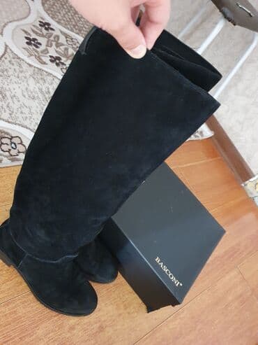 обувь для дома: Сапоги "BASCONI"зимние натуральная замша евромех цвет чёрный 38 — 11