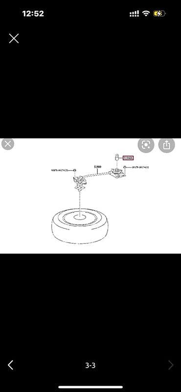 rx: Спец ключ (/подъёмное ушко) фиксатора запасного колеса Lexus Rx — 3