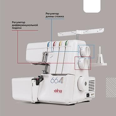janome 500e: Швейная машина Elna, Оверлок, Автомат — 3