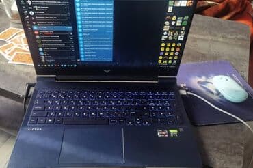 victus: Ноутбук, HP, 16 ГБ ОЗУ, AMD Ryzen 5, 16 ", Б/у, Игровой, память SSD — 2