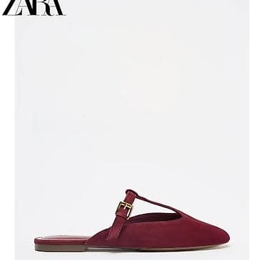 Айымдардын бут кийими: Женские мюли Zara насыщенного бордового цвета. 
Размер :38 
Цена :2500 — 7