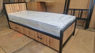 железный кравать: Односпальная кровать разборная с прочным металлическим каркасом и — 3