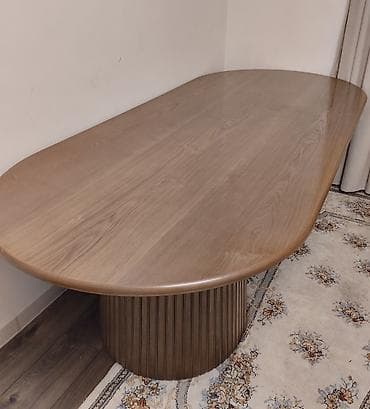 coffee table: Дизайнерский овальный стол (без стульев) - Стол овальной формы с — 1