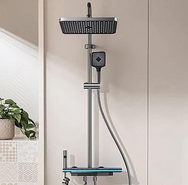 Смарт-душевой комплект с верхней лейкой и электронным термостатом -