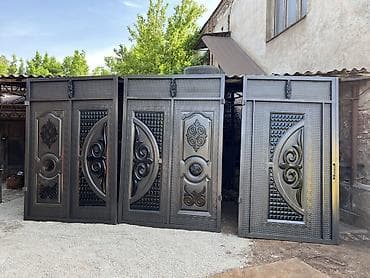 Кованые металлические ворота и калитки - Материал: сталь, сварная