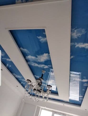 потолок гипсокартон: Натяжной потолок 3D потолки, Глянцевое, Матовое — 23