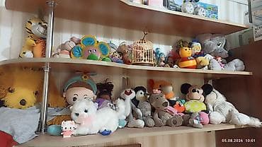 Продаю мягкие игрушки с полкой цена 3000 сом за всё at lalafo.kg Продаю мягкие игрушки с полкой цена 3000 сом за всё