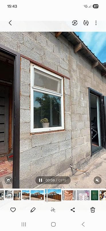 дом камунарова: Продаётся дом с участком. - Одноэтажный жилой дом из блока, крыша – — 3