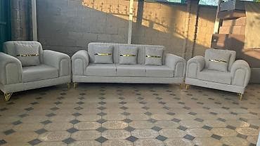 мягкие кресла мешки: Комплект мягкой мебели, цвет - Серый — 3