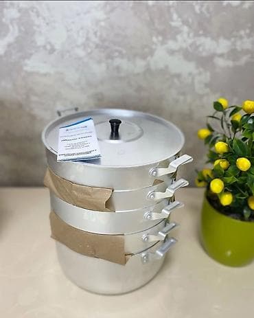 электрический мантышница: Манты-казан (мантоварка) «Демидовский» - Объем нижней кастрюли: 6 — 3