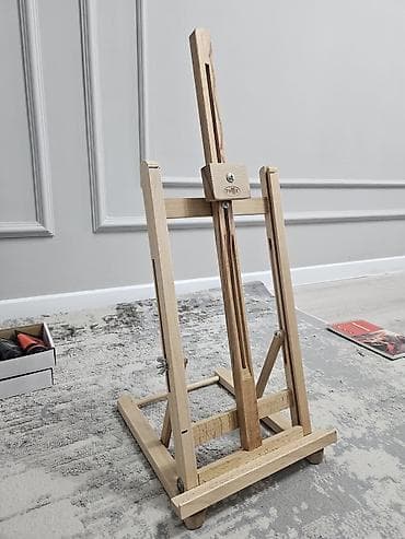 акриловые краски для рисования: Набор для живописи: мольберт + 2 холста + акриловые краски и кисти - — 3