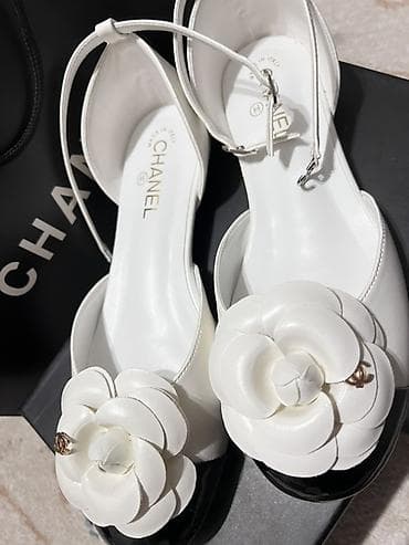 балетка кожа: Туфли, 38, Chanel, Новый, цвет - Белый, Самовывоз — 1
