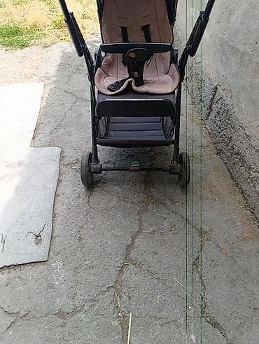 Детский мир: Коляска, Babystone, цвет - Черный, Б/у — 1
