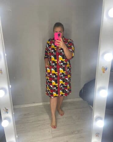 домашние халаты больших размеров: Халат, Велюр, Турция, XS, S, M — 7