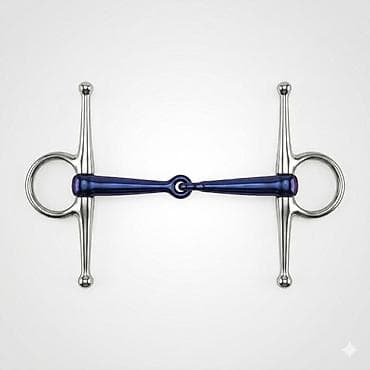 С/х животные и товары: Трензельное удило для лошади с D-образными кольцами и соединённым — 1