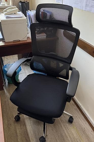 Столдор: Офис креслолор, Дөңгөлөктүү, түсү - Кара, Өзү алып кетүү — 1