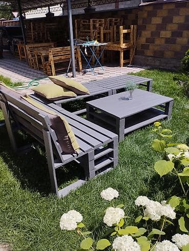 мебель из паллет: Стол и стул для кафе, Новый, Платная доставка, Самовывоз — 8