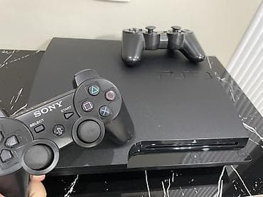 psp 2000: Игровая приставка Sony PlayStation 3 (PS3) Slim, черная. Состояние — 1